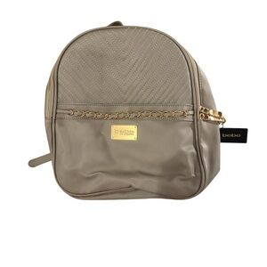 Bebe Tan Backpack with Gold Accents